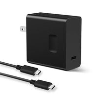 USB C Wall Charger, Huntkey 45W Type-C Fast Charging Adapter for MacBook Pro, MacBook Air, iPad Pro New, HP, Dell, Lenovo, Samsung Galaxy and Other USBC Powered Devices, 6ft C-C Cable Included