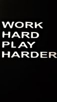 Chase Grace Studio Work Hard Play Harder Motivational Vinyl Decal Sticker|White|Cars Trucks Vans Jeeps SUV Laptops Wall Art|5.5" X 3.5"|CGS648