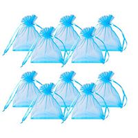 PandaHall Elite 200 Pcs 4.7x3.9 Inch Purple Drawstring Organza Gift Bags Candy Favor Bags Jewelry Pouches for Wedding Party Favors Christmas