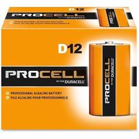 Gillette PC1300 Duracell Alkaline Battery, D, 1.5V (Pack of 12)