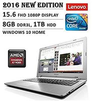2016 Lenovo 15.6" Full HD Flagship High Performance Laptop PC, Intel Core i7-5500U Processor, 8GB RAM, 1TB HDD, DVD+/-RW, Webcam,Bluetooth, WIFI, HDMI, Backlit Keyboard, Windows 10