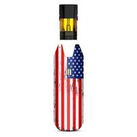 IT'S A SKIN Decal Vinyl Wrap Compatible with STIIIZY BIIIG Big <b>TM</b> Premium Vaporizers Sticker Sleeve Cover | Vape Stickers Skins Cover| American Flag Distressed red White Blue