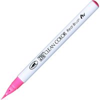 Kuretake ZIG Clean Color Real Brush Pen, Fluorescent Pink Ink