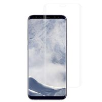 BIUZKO Full Coverage Case Friendly Scratch Resistant Hd Clear Curved Tempered Glass for Samsung Galaxy S8 Plus 6.2