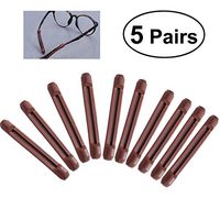 ULTNICE 5 Pairs Anti Slip Ear Hook Silicone Holder for Glasses Eyeglass Temple Tips