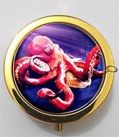 BlackKey Octopus 3-Compartment Decorative Pocket Gift Box Case Organizer for Pill, Color 2 -1995