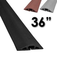 Electriduct D-2 Rubber Duct Cord Cover - 36 Inch (3 Feet) Black Floor Cable Protector