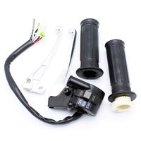 Yingshop Throttle Housing Start Switch Handlebar Accelerator Twist Grip Handle Bar Set Compatible for Yamaha PW50 PY50 Peewee Y-Zinger Motorcycle Motorbike Dirt Bike Control Left Right Brake Lever
