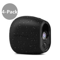 Silicone Skins Compatible for Arlo Security Cameras, Taken Protective Cover Case for Arlo HD Wireless Camera, for Netgear Accessories (4 Pack, Black)