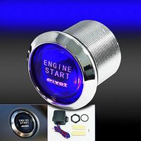 Bleiou 12V Car Engine Start Push Button Switch Ignition Starter Kit Blue LED Universal