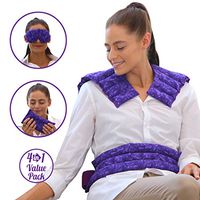 Sensacare Inclusive Set of 4 Microwavable Heating Pads | Reusable Heat Packs for Pain Relief with Aromatherapy for Stress Relief | Relieve Cramps, Abdomen Aches, Back Pain, Sore Neck, Muscles Pain