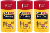 Gold Bond Friction Defense - Unscented - Daily Use - Net Wt. 1.75 OZ (49.6 g) Per Stick - Pack of 3 Sticks