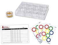 Small Pill Jar Containers - Includes Organizer Tray with Lid