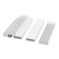 uxcell a14111400ux0242 5 Pcs Silver Tone Aluminium Radiator Heatsink Heat Sink 100x25x10mm (Pack of 5)
