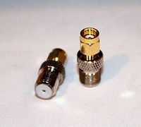 F Female Connector to RP-SMA Male RF adapter; US based; Fast Shipping