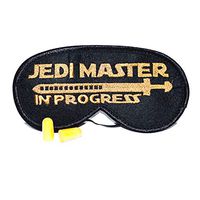ComfortDecorHouse Star Wars Style Sleep Mask for Men Jedi Master in Progress Sleep Eye Mask Handmade Eye Sleep Cover with Embroidery Night Mask Gift for Him