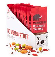 Goji Berry Trailmix Organic Bar by Mammoth Bar, No Weird Stuff, 10-12g Protein, Gluten Free and Raw, 1.8 Oz. Bar (10 Bars)