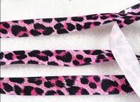 5y Leopard Ribbon Headband Clips Bow