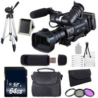 JVC GY-HM850 ProHD Compact Shoulder Mount Camera with Fujinon 20x Lens + 64GB Memory Card + Deluxe Starter Kit Bundle