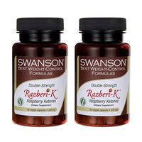 Swanson Double Strength Razberi-K Raspberry Ketones 200 Milligrams 60 Veg Capsules (2 Pack)