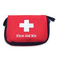 SUPOW First Aid Kit, Small Emergency Medical Survival Bag Travel Medical Nylon Rescue Package for Hiking, Backpacking, Camping, Travel, Car & Cycling.(Red)