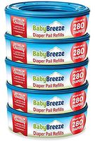 Diaper Pail Refill Bags for Playtex Diaper Genie - 1400 Count (5-Pack) - By BabyBreeze