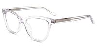Firmoo Blue Light Blocking Glasses Vintage Cat Eye Computer Reading Glasses (Clear Frame,3.00)