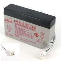 Genesis NP0.8-12 12V/0.8AH Sealed Lead Acid Battery with JST Wire Terminal