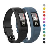 iBREK for Garmin Vivofit 1/2 Bands,Adjustable Watch Bands Replacement with Buckle for Women Men Small Large (No Tracker)-S/Black&Slate