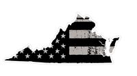 CustomDecal US Virginia State (N46) Distressed Flag Vinyl Decal Sticker Car/Truck Laptop/Netbook Window