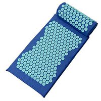 Acupressure Mat and Pillow Set, Acupuncture Massage Mat Pillow Yoga Pad for Back/Neck Pain Relief Stress Reduction, Portable Acupressure Cushion Massage Yoga Pad for Back Foot