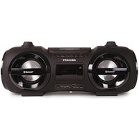 Toshiba Wireless Bluetooth Boombox Speaker: Portable CD Boom Box with FM Radio, Remote & LED Lights
