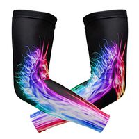 WXLIFE Colorful Animal Fantasy Unicorn Sun Uv Protection Sport Arm Sleeves for Men Women Kids Running Basketball Cycling Arm Warmer Sleeves 1 Pair