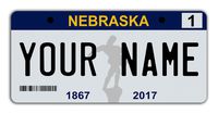 BleuReign Personalize Your Own 2017 Nebraska State License Plate Bicycle Bike Stroller Children's Toy Car 3"x6" License Plate Tag