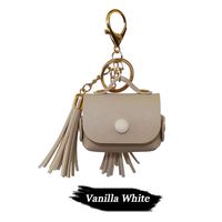 Japuwy Case Compatible with AirPods Pro Case Shockproof Portable Easy Charging Protective Skin Leather Case Cover (Release 2019) Compatible with AirPods Pro (Vanilla White)