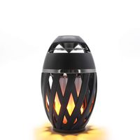 LED Flame Speaker, Inlucking Flame Atmosphere Outdoor Bluetooth Speaker with Stereo Enhanced Bass Sound, TWS Supported Portable Wireless Speaker, LED Flickers Table Lamp BT4.2 for iPhone Ipad Android