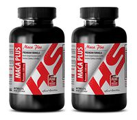 Energy Supplements for Men - MACA Plus 1300MG - Premium Complex - maca Chocolate - 2 Bottles (120 Tablets)