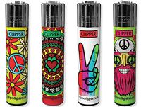 4 Clipper Hippie 1 Lighters Reusable Refillable Reflintable Collectible