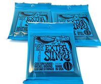 3 Pack | Ernie Ball Guitar Strings | Extra Slinky | Electric | 08-38