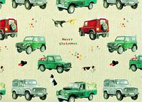 Land Rover Rolled Christmas Gift Wrap Paper 2 Sheets 19.5 in x 27.5 in