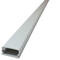 Medium Latching Surface Cable Raceways - (5 x 59" Sticks = 24.5FT) - Color: White