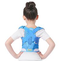 Kids Back Brace Posture Corrector Effective and Comfortable Posture Brace for Slouching & Hunching Improves Posture Relief Neck/Back/Shoulder Pain Blue M