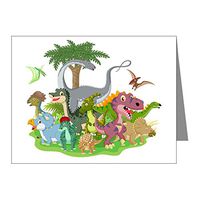 Note Card Cute Group of Dinosaurs