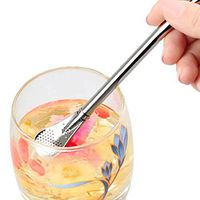Highpot Pro Tea Stainless Steel Drinking Yerba Mate Straw Gourd Bombilla Filter Spoon(1PCS)