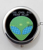 BlackKey Too Cool For This Planet 3-Compartment Decorative Pocket Gift Box Case Organizer for Pill, Color 1 -1208