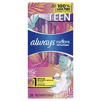 Always Totally Teen Radiant Infinity Pads 28 Count