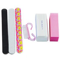 6pcs/set Nail Art Buffer File Block Brush Medicure Pedicure Buffing Sanding Polish DIY Nails Beauty Tools