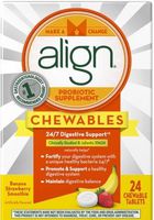 Align Probiotic Strawberry Banana Smoothie Chewables 24 Count per Pack (4 Pack)