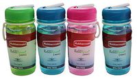 Rubbermaid FG7M4100EDAY1 Refill Reuse 14-ounce Premium Sip Bottle (Pack of 4), Finger Loop for Easier Carrying, Leak-proof Lid Seal, Fit in Standard Cup Holders, BPA Free, Freezer and Dishwasher Safe
