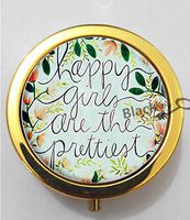 BlackKey Happy Girls Are The Prettiest 3-Compartment Decorative Pocket Gift Box Case Organizer for Pill, Color 2 -1492